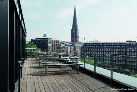 Dachterasse des Design Office Hamburg